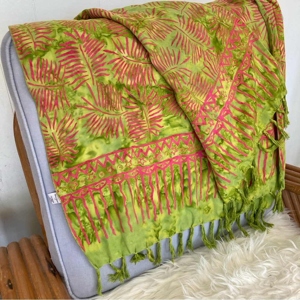 Batik Boho Print Scarf Shawl Throw
